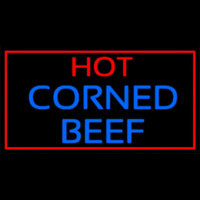 Red Border Hot Corned Beef Neon Skilt