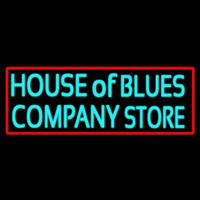 Red Border House Of Blues Company Store Neon Skilt