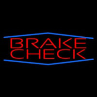 Red Brakes Blue Border Neon Skilt