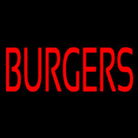 Red Burgers Neon Skilt