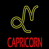 Red Capricorn Neon Skilt