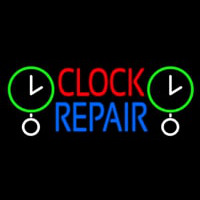 Red Clock Blue Repair Block Neon Skilt