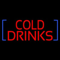 Red Cold Drinks Neon Skilt