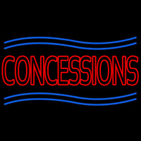 Red Concessions Neon Skilt
