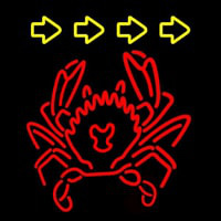 Red Crab Logo Neon Skilt