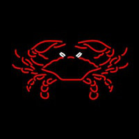 Red Crab Neon Skilt