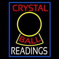 Red Crystal Ball White Reader Neon Skilt