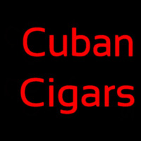 Red Cuban Cigars Neon Skilt