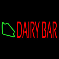 Red Dairy Bar Neon Skilt