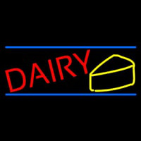 Red Dairy Neon Skilt