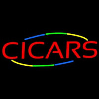 Red Deco Style Cigars Neon Skilt