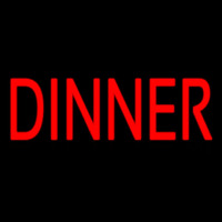 Red Dinner Neon Skilt