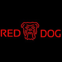 Red Dog Head Logo Beer Sign Neon Skilt