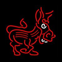 Red Donkey Logo Neon Skilt