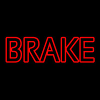 Red Double Stroke Brake Neon Skilt