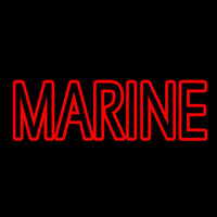 Red Double Stroke Marine Neon Skilt