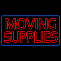 Red Double Stroke Moving Supplies Neon Skilt