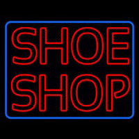 Red Double Stroke Shoe Shop Neon Skilt