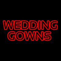 Red Double Stroke Wedding Gowns Neon Skilt