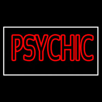 Red Double Stroke White Psychic Neon Skilt