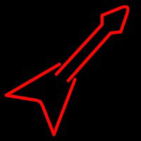 Red Electric Guitar Neon Skilt