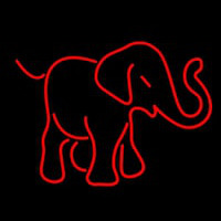 Red Elephant Logo Neon Skilt