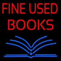 Red Fine Used Books Neon Skilt