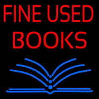 Red Fine Used Books Neon Skilt