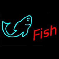 Red Fish Logo 1 Neon Skilt