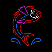 Red Fish Neon Skilt