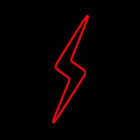 Red Flash Neon Skilt