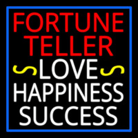 Red Fortune Teller White Love Happiness Success Neon Skilt