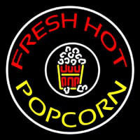 Red Fresh Hot Yellow Popcorn Neon Skilt