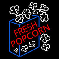 Red Fresh Popcorn Neon Skilt