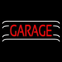 Red Garage Block Neon Skilt