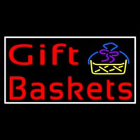 Red Gift Baskets With Logo Neon Skilt