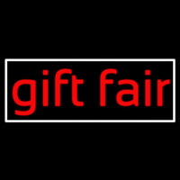 Red Gift Fair Neon Skilt