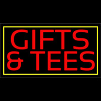 Red Gifts And Tees With Border Neon Skilt