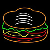 Red Green Burger Logo Neon Skilt