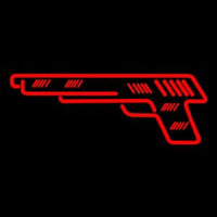 Red Gun Logo Neon Skilt
