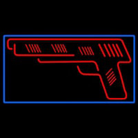 Red Gun Logo Neon Skilt