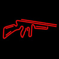 Red Gun Logo Neon Skilt