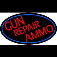 Red Gun Repair Ammo Neon Skilt