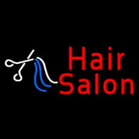 Red Hair Salon With Scissor Neon Skilt