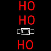 Red Ho Ho Ho Santa Logo Neon Skilt