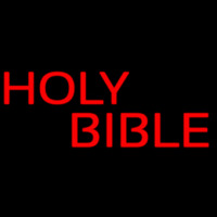 Red Holy Bible Neon Skilt
