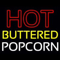 Red Hot Yellow Buttered White Popcorn Neon Skilt
