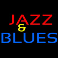 Red Jazz And Blue Blues Block Neon Skilt