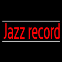Red Jazz Record White Line 2 Neon Skilt