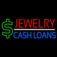 Red Jewelry Blue Cash Loans Neon Skilt